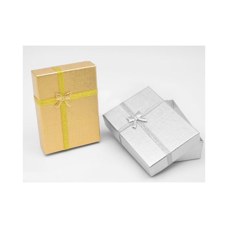 Caja de regalo de cartón en color cobre. Mod. fondo+tapa, 6x6x3.5 cms C/