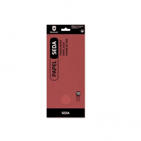 PAPEL SEDA LISO PACK-10 HOJAS MARRON