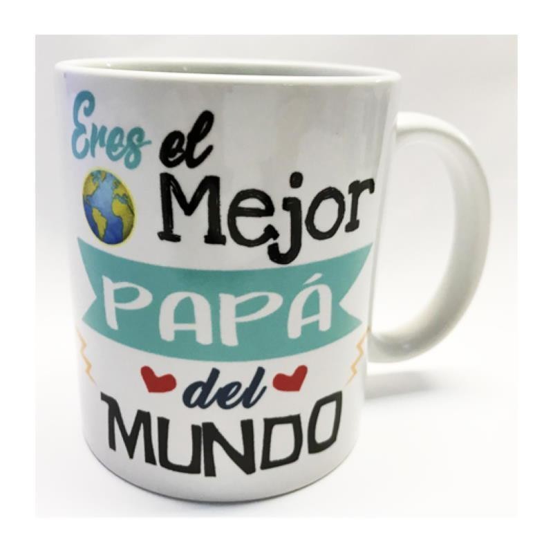 TAZA CERAMICA ERES EL MEJOR PAPA DEL MUNDO