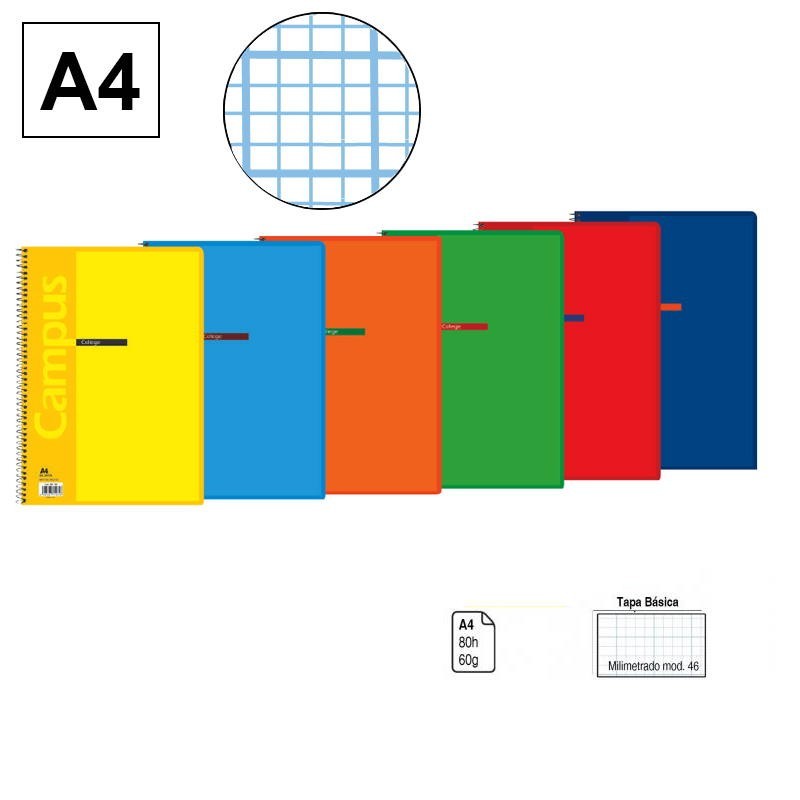 BLOC  Nº46 3MM A4 80 HOJAS TAPA NORMAL