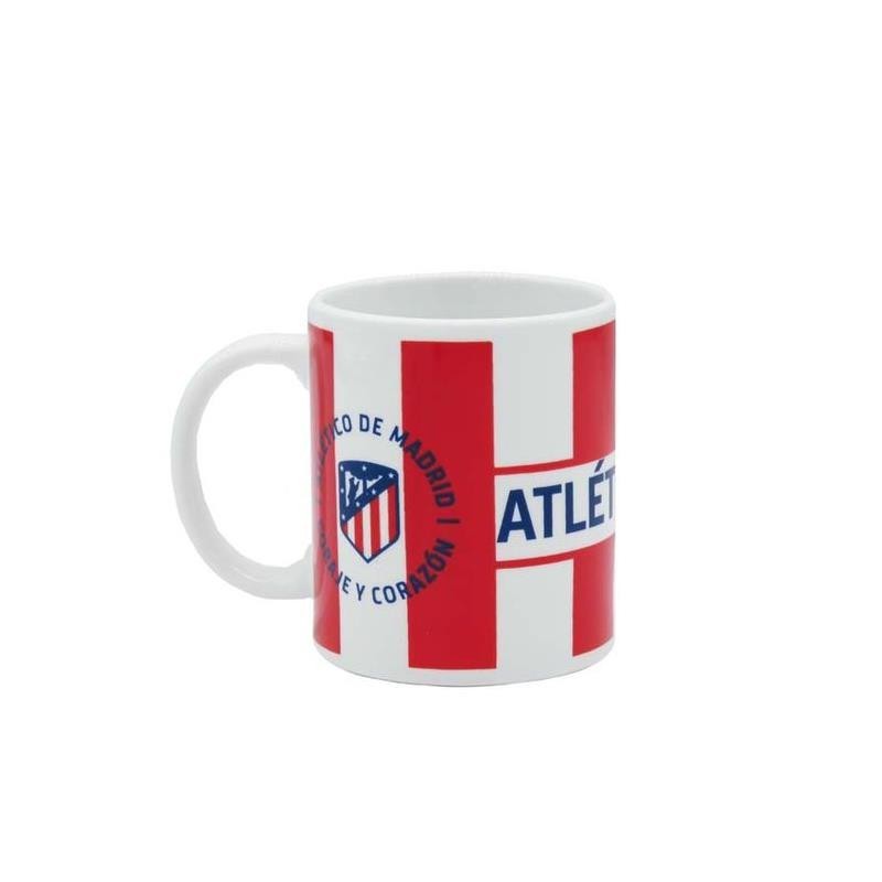 Taza de porcelana Atlético de Madrid personalizada o tu escudo