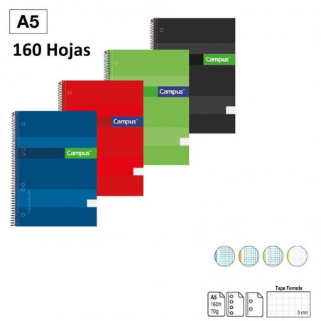 BLOC  5MM A5 160 HOJAS TAPA CARTON