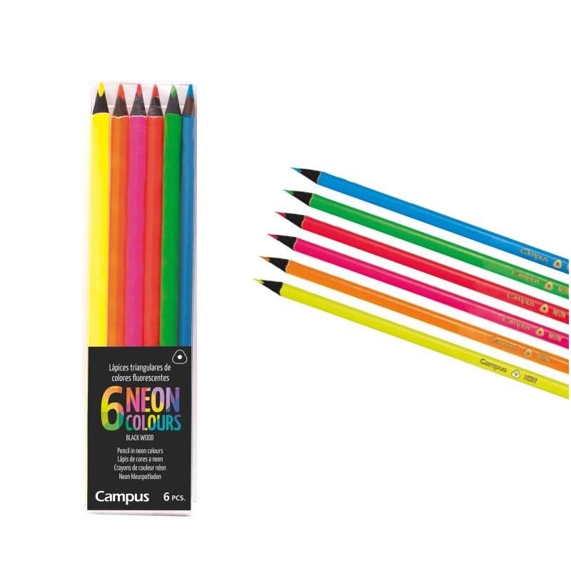 LAPIZ COLOR CAMPUS  6 COLORES NEON