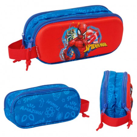 ESTUCHE PORTATODO DOBLE 3D SPIDERMAN