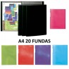 DOSIER FUNDAS FOLIO 20 FUNDAS SURTIDO