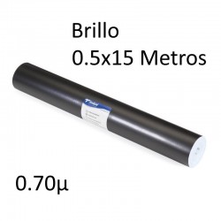 FILM VINILO ADHESIVO ROLLO 0.50*15M NEGRO BRILLO