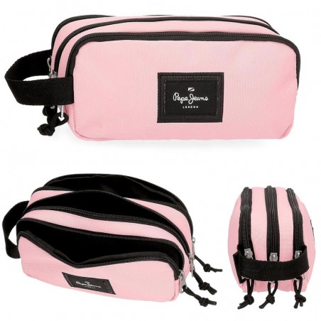 ESTUCHE PORTATODO TRIPLE PEPE JEANS ARIS ROSA