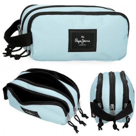 ESTUCHE PORTATODO TRIPLE PEPE JEANS ARIS AZUL