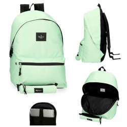 MOCHILA 44CM PEPE JEANS ARIS VERDE CLARO