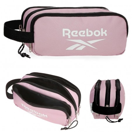 ESTUCHE PORTATODO TRIPLE REEBOK BOSTON ROSA