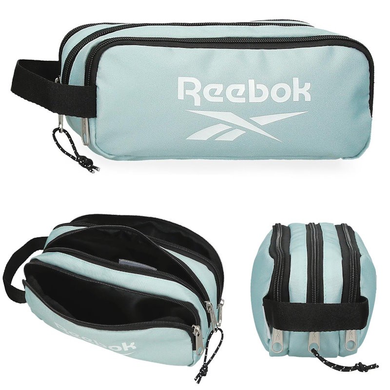 ESTUCHE PORTATODO TRIPLE REEBOK BOSTON TURQUESA