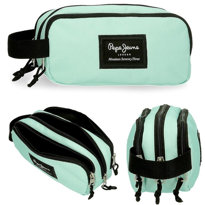 ESTUCHE PORTATODO TRIPLE PEPE JEANS ARIS TURQUESA