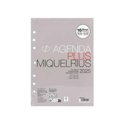 RECAMBIO AGENDA MIQUELRIUS 2025 15X21CM D/P