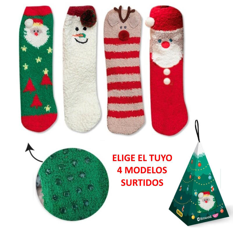 CALCETINES NAVIDAD SURTIDOS EN CAJA TALLA 32-36