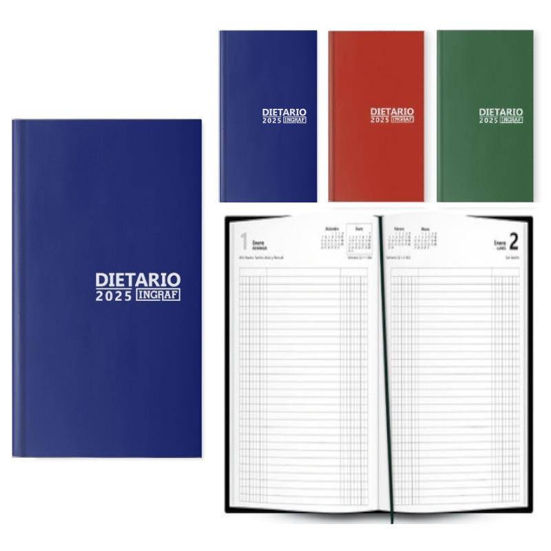 DIETARIO 2025 15x31CM DIA PAGINA***LIQUIDACION***