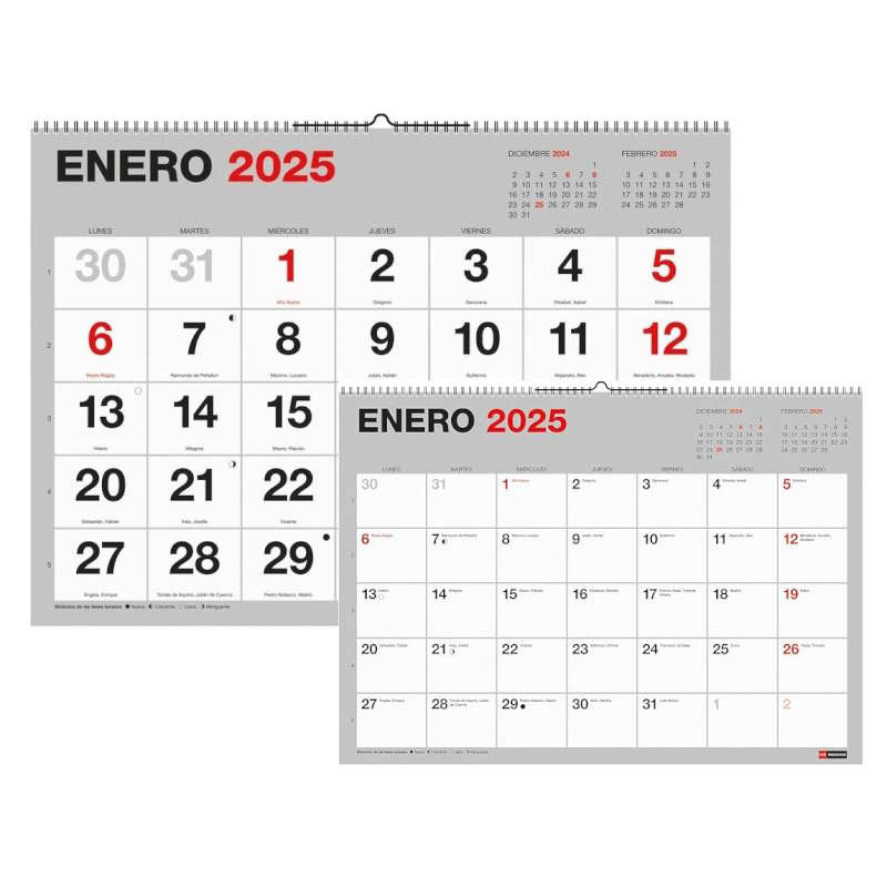 CALENDARIO 2025 PARED HORIZONTAL TAMAÑO XL        