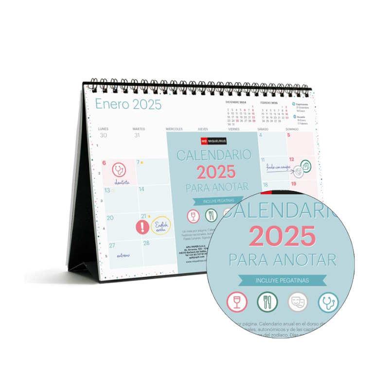 CALENDARIO 2025 SOBREMESA A5 LOVELY