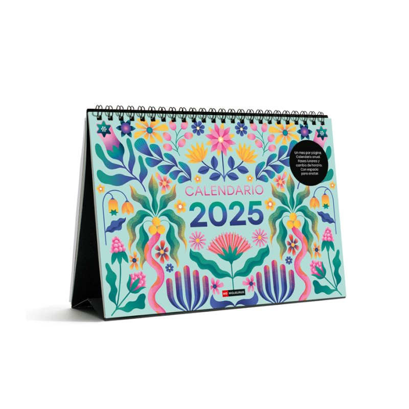 CALENDARIO 2025 SOBREMESA A5 FLORES