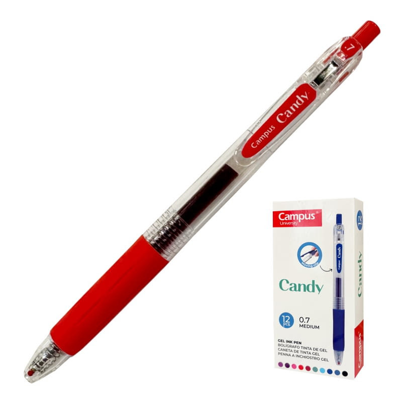 BOLIGRAFO CAMPUS CANDY 0.7 GEL ROJO