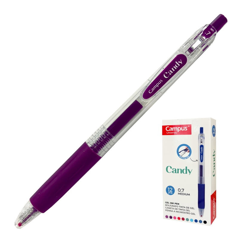 BOLIGRAFO CAMPUS CANDY 0.7 GEL PURPURA