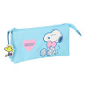 ESTUCHE PORTATODO TRIPLE SNOOPY LOVE