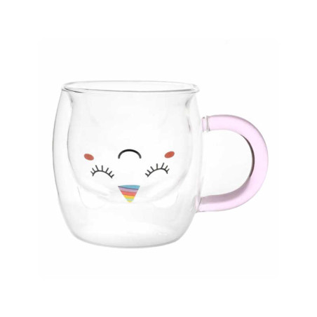 TAZA CRISTAL DOBLE UNICORNIO 