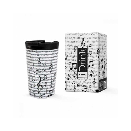 TAZA VASO TERMICO 260ML ACERO MUSIC