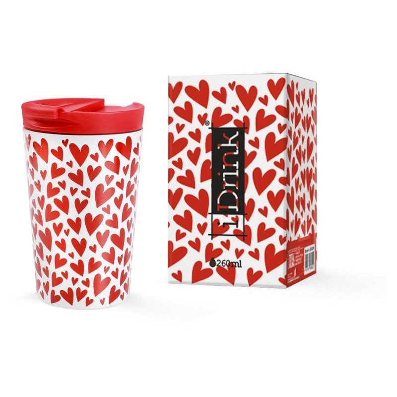 TAZA VASO TERMICO 260ML ACERO FOLLOW YOUR HEART