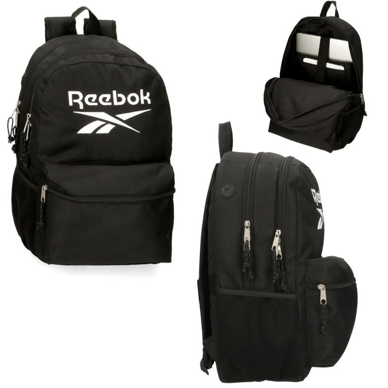 MOCHILA 44CM REEBOK BOSTON NEGRA PORTAORDENADOR