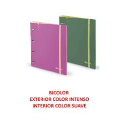 CARPETA FOLIO 4 ANILLAS 35MM FOAM BICOLOR BISMARK