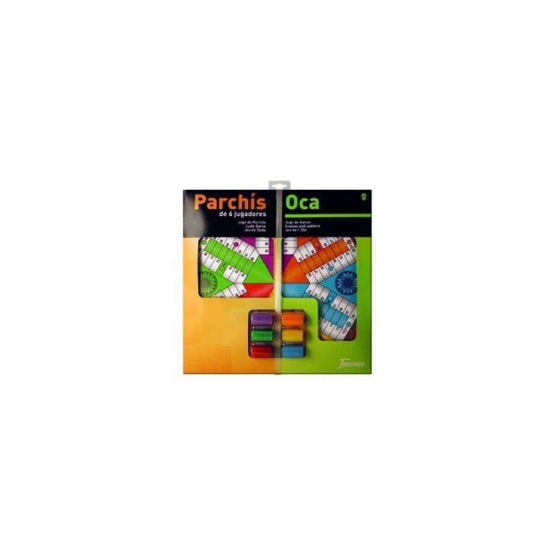 JUEGO TABLERO PARCHIS 6 JUGADORES Y OCA